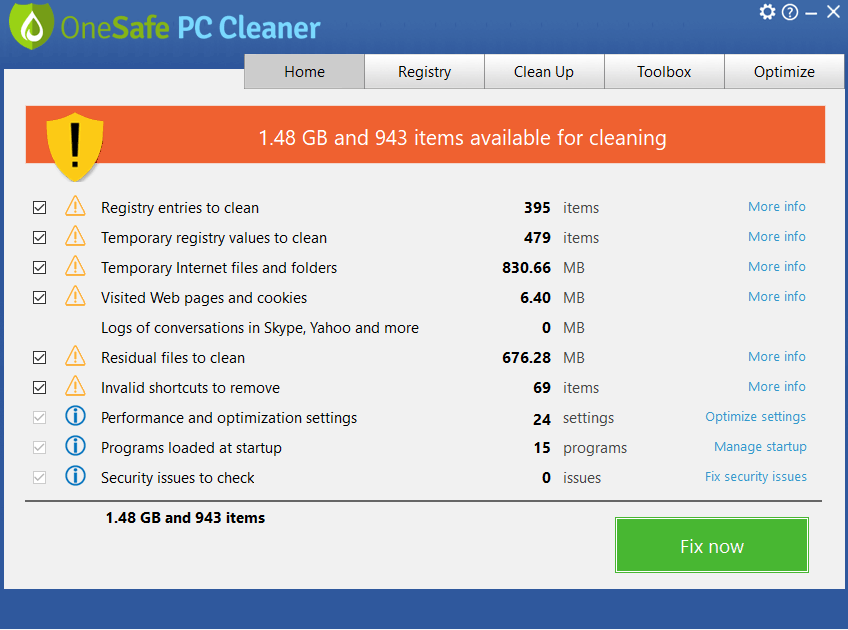 OneSafe PC Cleaner Full Crack